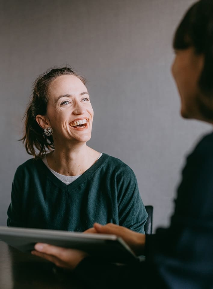 Woman meeting female banker for financial advice
